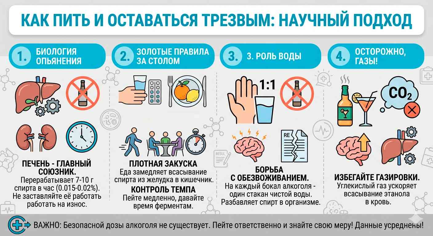 Инфографика искусство пить и не пьянеть: как работает печень, роль воды при употреблении алкоголя