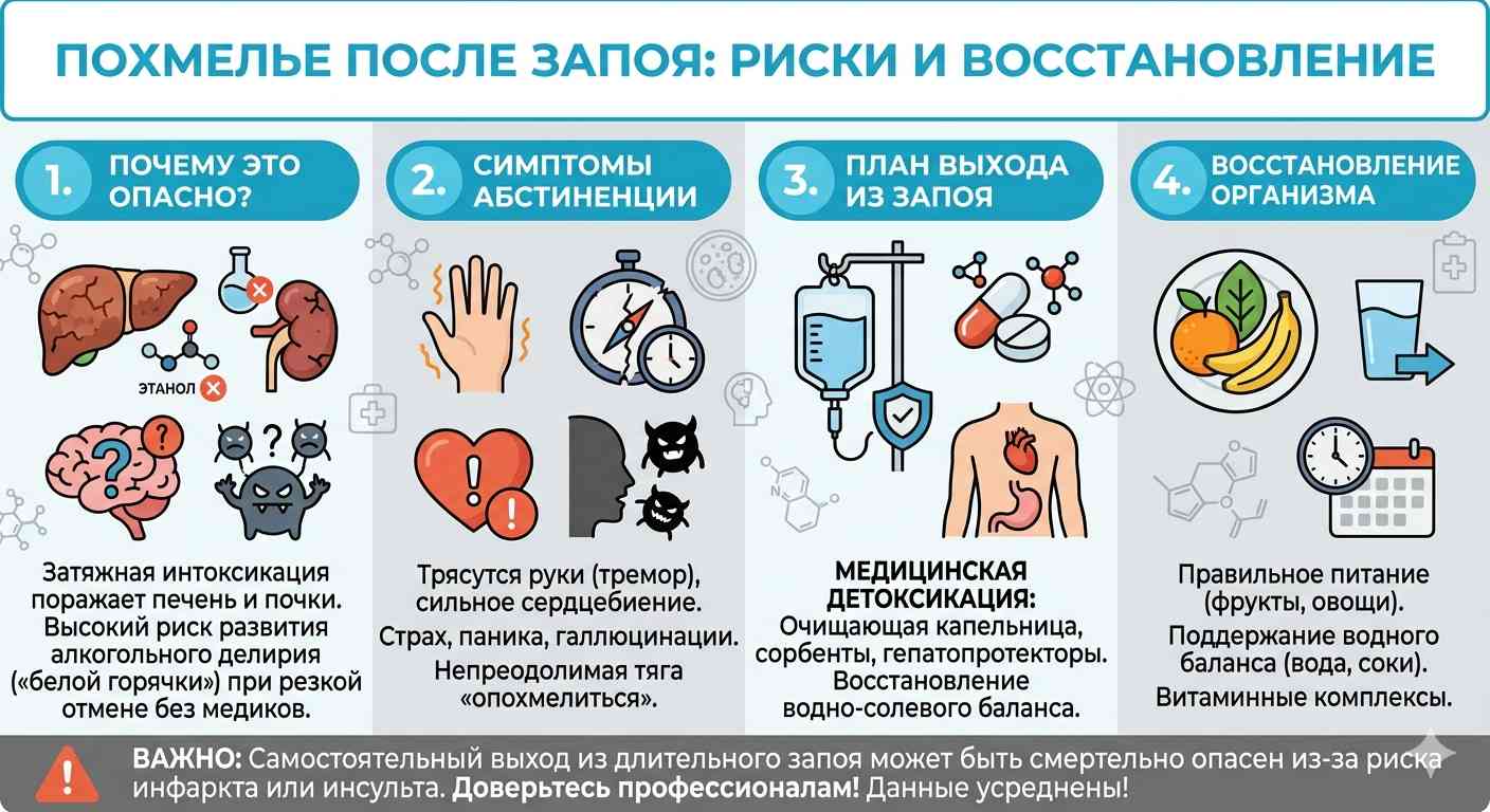 Инфографика похмелье после запоя: симптомы абстинентного синдрома, методы детоксикации, капельницы от алкоголя и советы