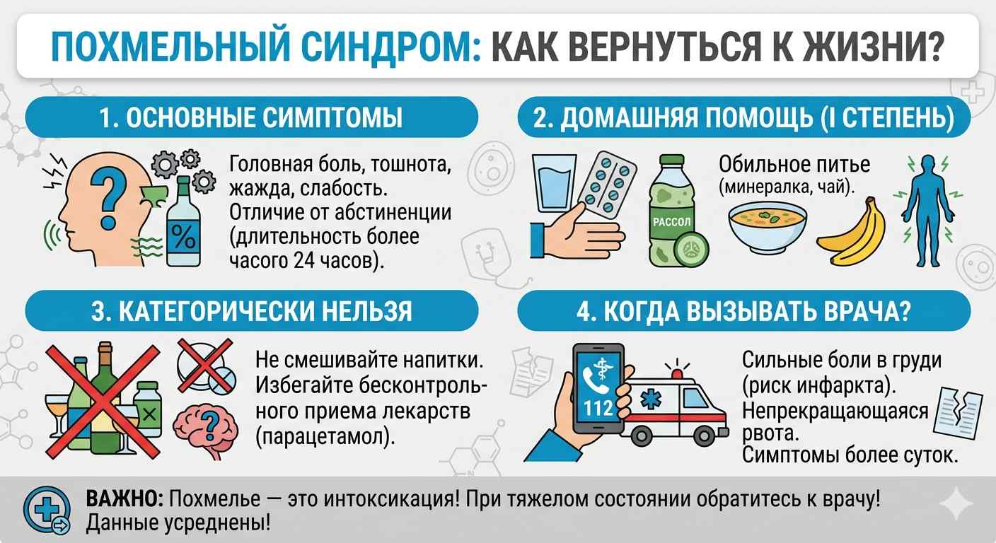 Инфографика похмельный синдром: как снять похмелье дома, народные средства, аптечные препараты и когда нужно вызывать нарколога